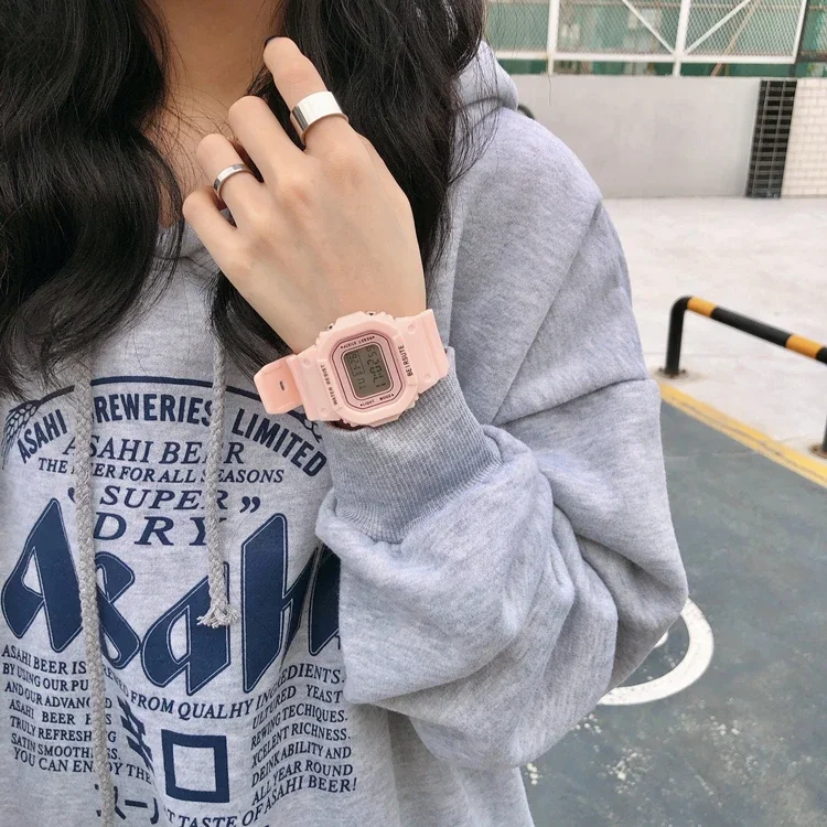 Digital Wristwatches Square Women Men Watches Sports Silicone Electronic Wrist Clock Kids Watch Reloj Mujer Clocks Dropshipping