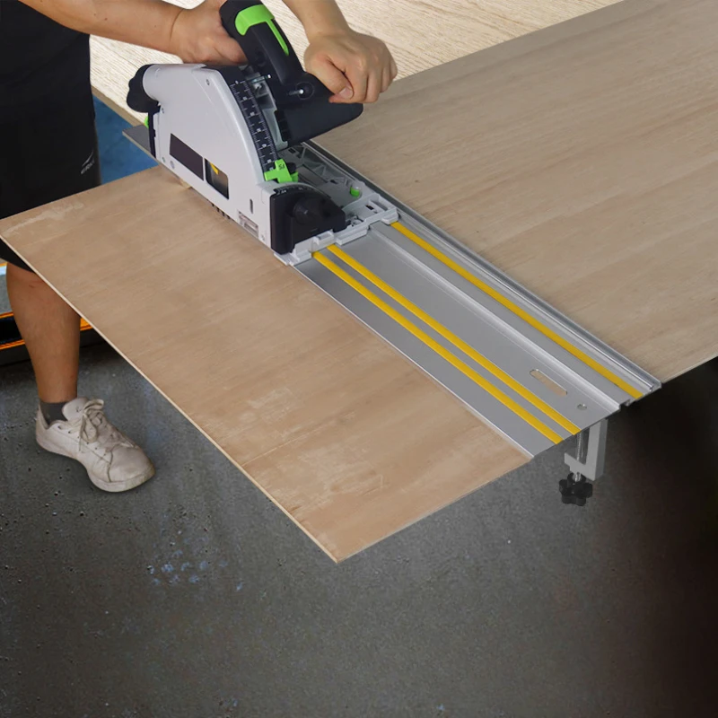 Track Saw Track Guide Rail Aluminum Extruded Guided Rails for Electric Circular Saw Track Straight Cut DIY Woodworking Tools
