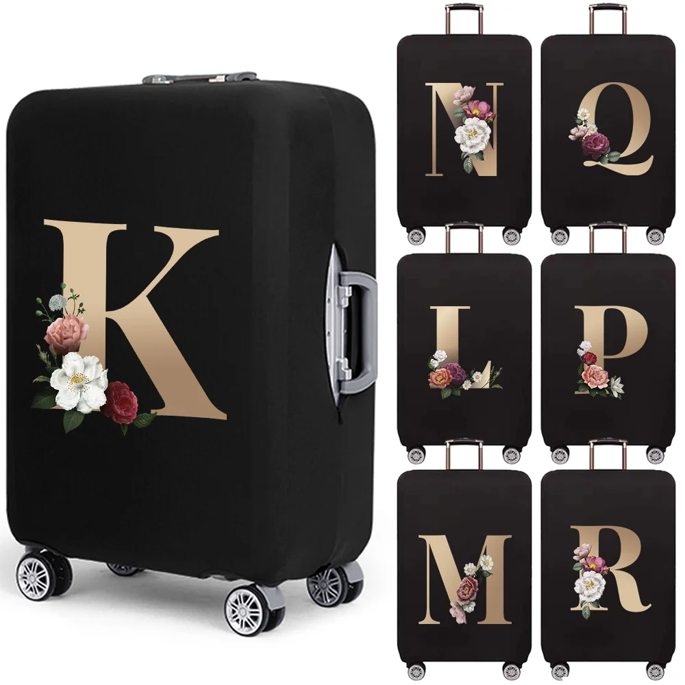 Travel Suitcase Protective Covers Thick Elastic Lage Cover Protector for 2025 new 18"-28"Baggage Travel Bag Case Gold Letter Printed