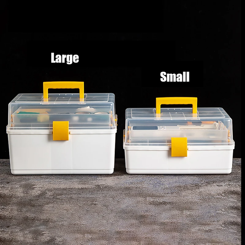 Multifunctional Fold Tools Box Large-capacity Rigid Plastic Case Shockproof Suitcase Parts Organizer Professional Empty Tool Box