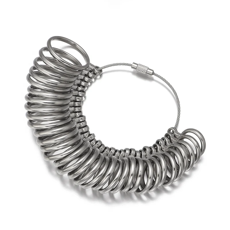 1 Set EU Ring Sizer Measuring Finger 2025 Sizing Measuring Stick Aluminum Metal new Rings Mandrel US Size Jewelry Tool