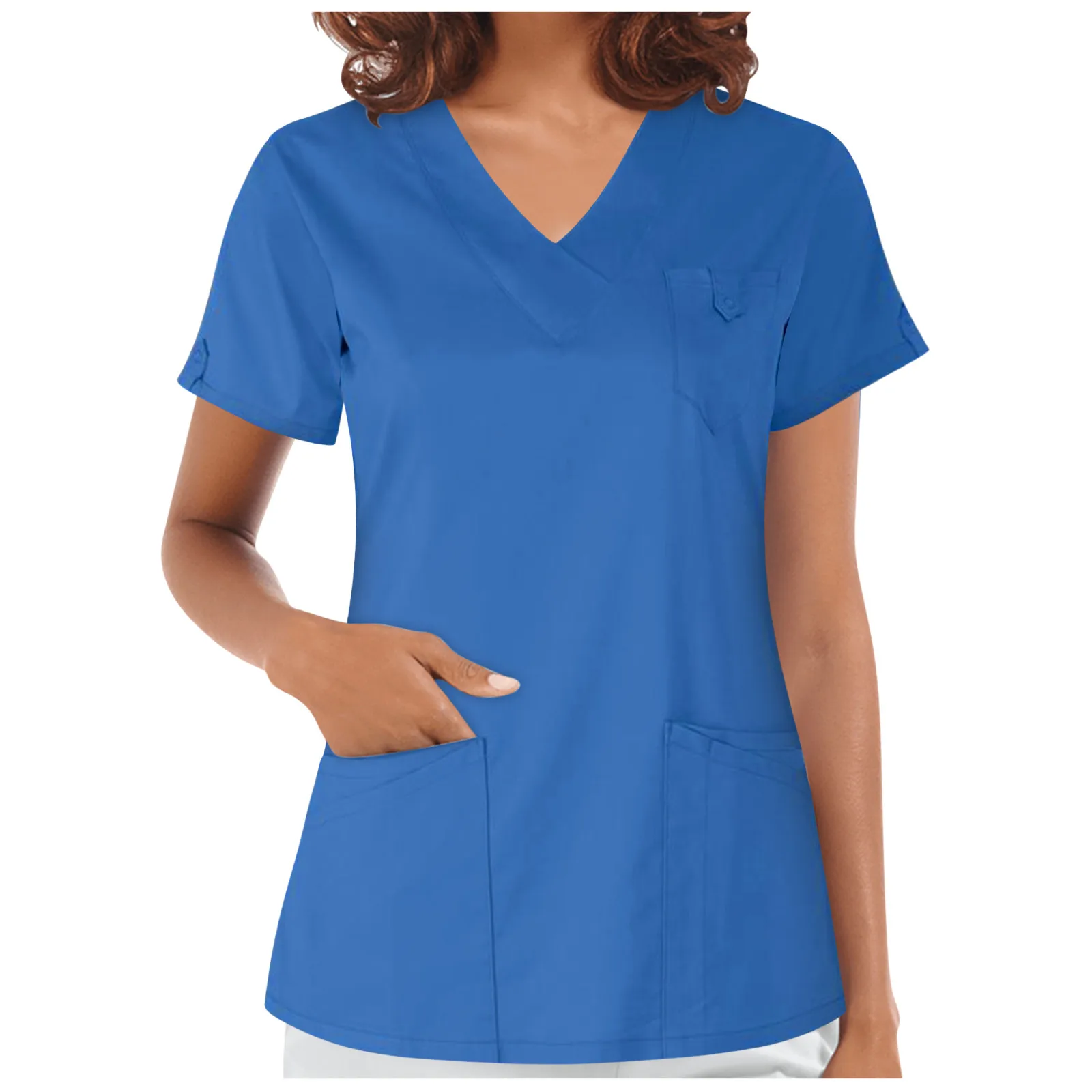 Solid Women Nurse Uniforms Scrub Tops Nursing Working Medical Uniform new Blouse Nurse Accessories Scrubs 2025 Uniforms Nursing Uniform
