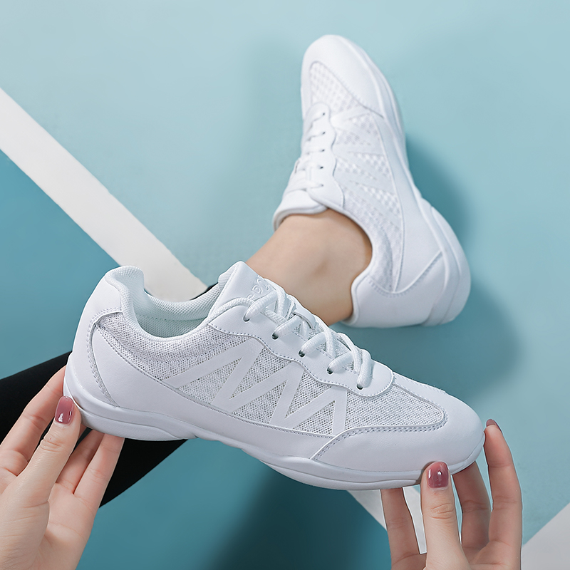 New cheerleading shoes Children's dance shoes Competitive aerobics shoes Fitness shoes Women's white jazz sports shoes 2105