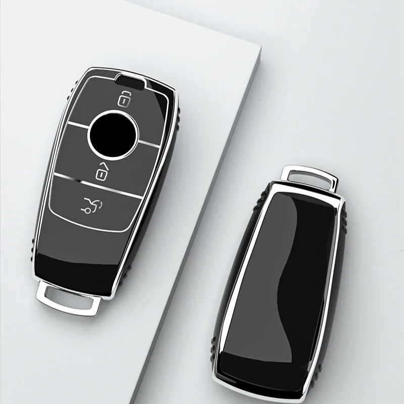TPU Car Remote Key Case Cover Shell for Mercedes Benz A C E S G Class GLC CLE CLA W177 W205 W213 W222 X167 AMG Auto Accessories