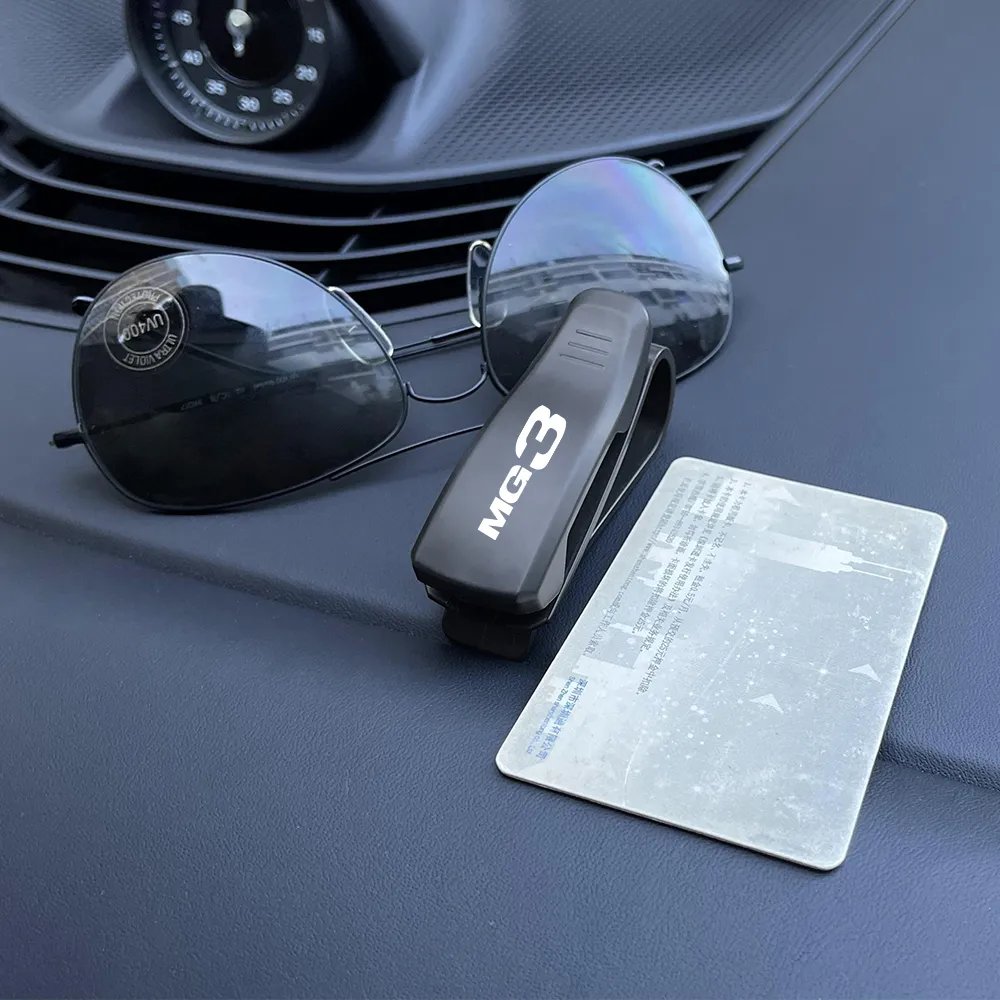 Car Sun Visor Glasses Clip Sunglass Eyeglass Storage Holder Truck Auto Interior Accessory For MG ZS HS GT HECTOR MG3 MG5 MG6 MG7