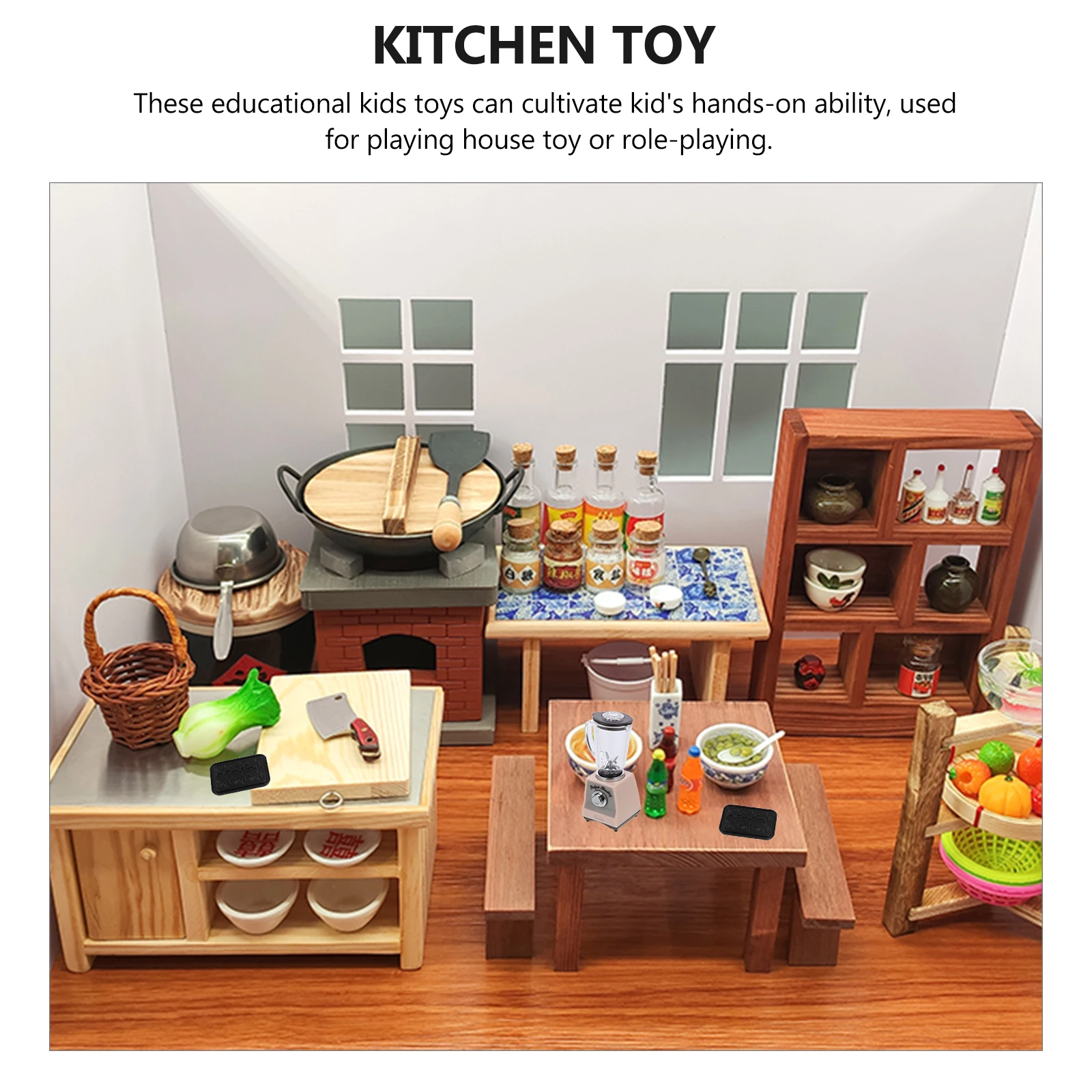 1:12 MINI Dollhouse Food Blender Miniature Juicer Play Kitchen Accessories Toy Kids House 2.2x5.5cm Appliances Plastic Child