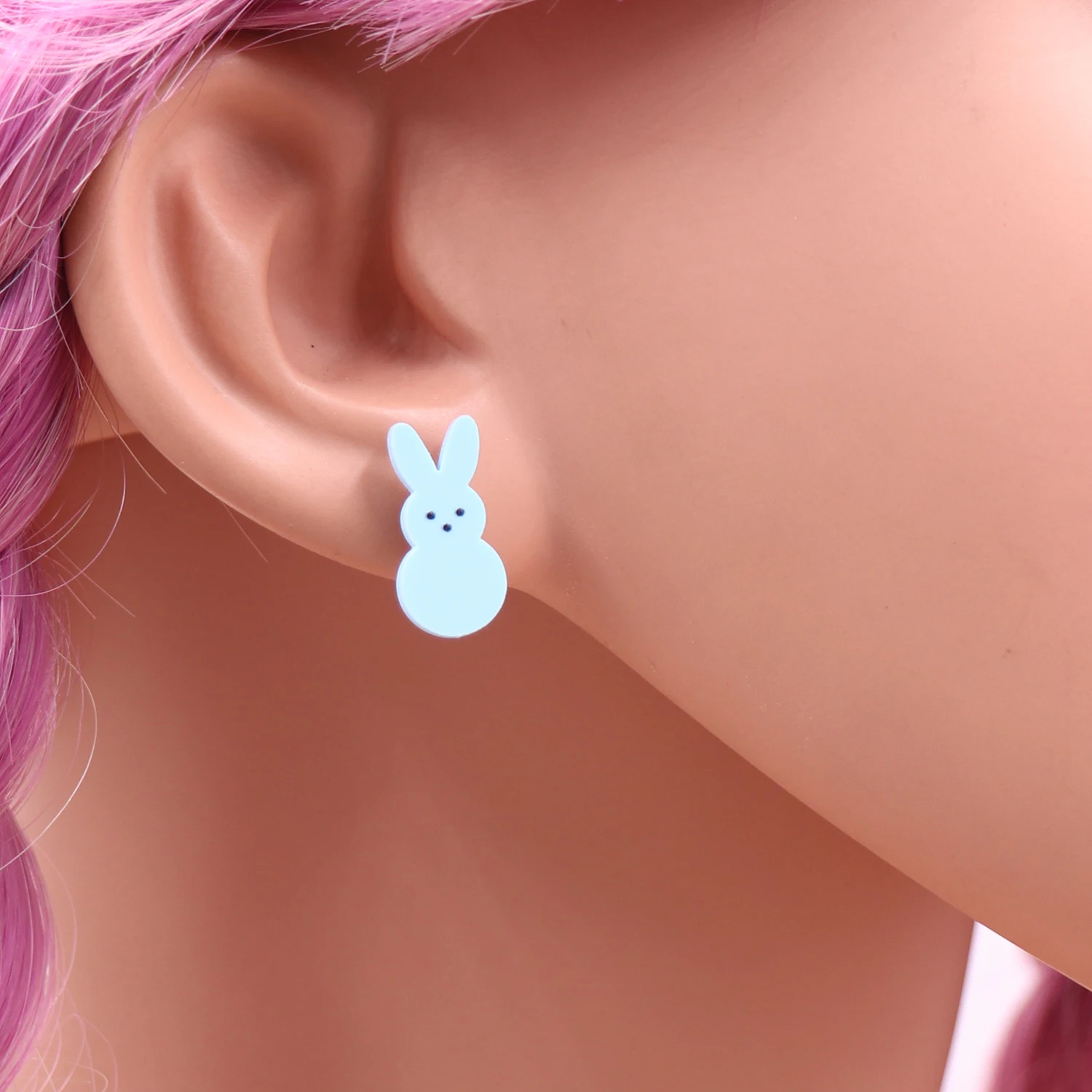 2025 1Pair New product CN Stud earring For women bunny Easter new Holiday TRENDY Acrylic Jewelry