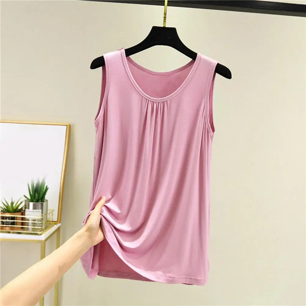 Comfortable Lady Camisole 2025 new Solid Color Soft Casual Shirts Blouses Tank Top Breathable Tank Top Outdoor