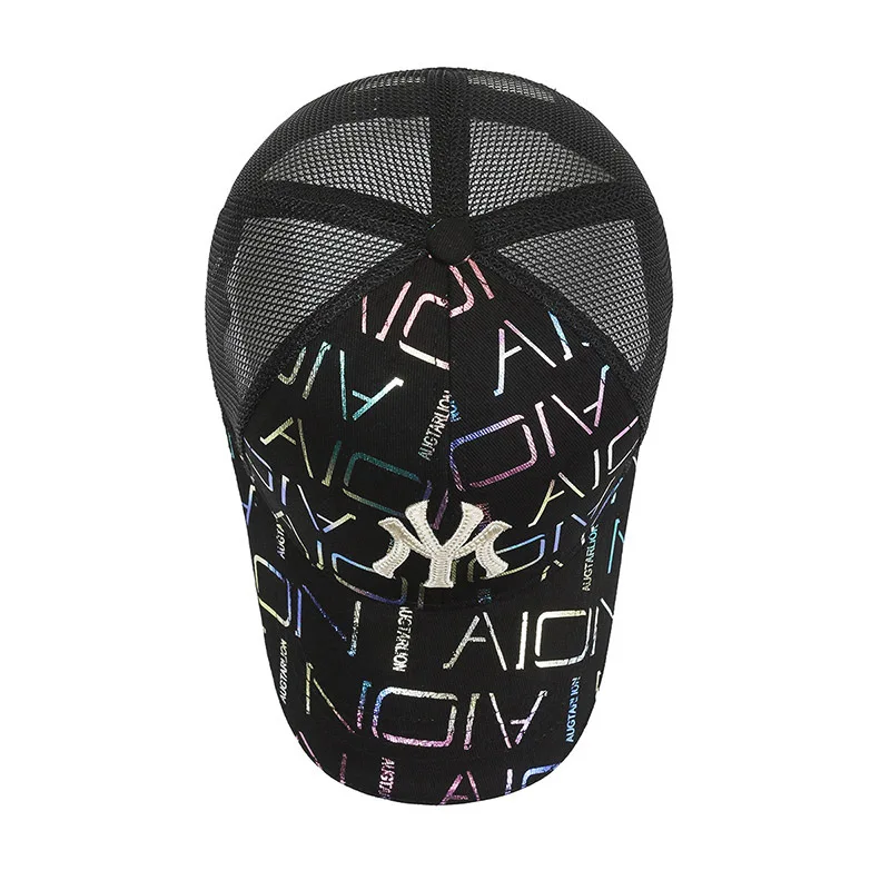 New Summer Breathable Women Men Baseball Caps Female Male Geometic Print Mesh Snapback Hats Cap for Woman Men Gorras Trucker Hat