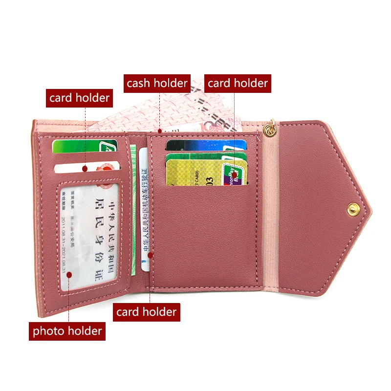 2024 New Short Women Wallets Free new Name Engraving Small 2025 Card Holders Female Purse High Quality Cute Wallet For Girls