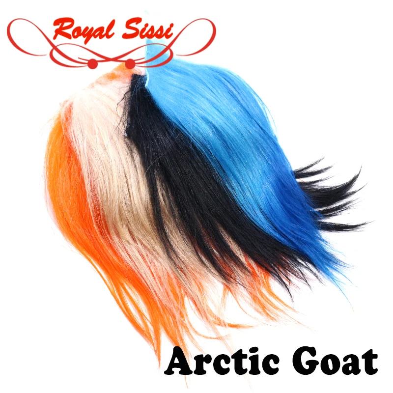 Largecut 8X8cm hide patch cashmere Arctic goat hair shimmer natural hair fly tying fibers for dressing long streamers&tube flies