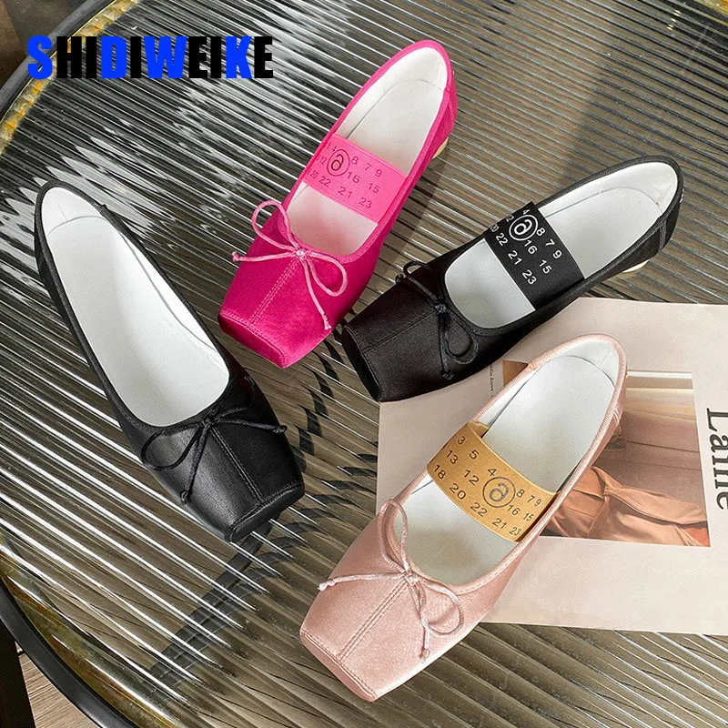 SDWK Ballet 2025 Slip-On Tied Flats Shallow Women New Spring Summer Female new Dancing Mary Janes Daily Ladies Dance Room Shoes AD3