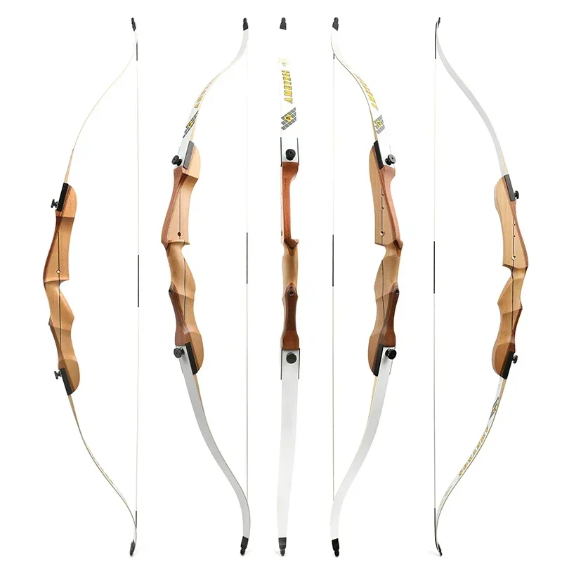 AMEYXGS 66" 68" 70" Recurve Bow 14-24lbs 20-40lbs Archery Takedown Bow Right Hand Elastic Limbs for Outdoor Shooting Hunting Bow