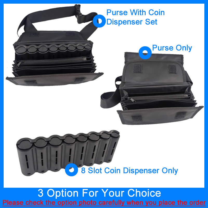Multi Pockets Fanny Pack Waist Bag 8 Slots Euro Coin Holder Dispenser Euro Sorter For Waiter Driver Cashier Money Bills Safe