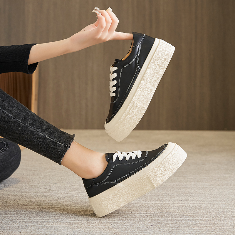 AIYUQI Sneaker Loafers Women Genuine Leather 2024 New Platform Lace-up Women Spring Shoes Fashion Flat Ladies Sneaker Shoes