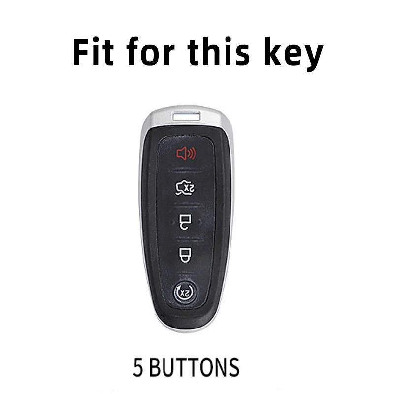 5 Buttons Shell Fob for Ford Edge Explorer Escape Focus Taurus Flex for Lincoln MKS MKT MKX MKZ Navigator TPU Car Key Case Cover