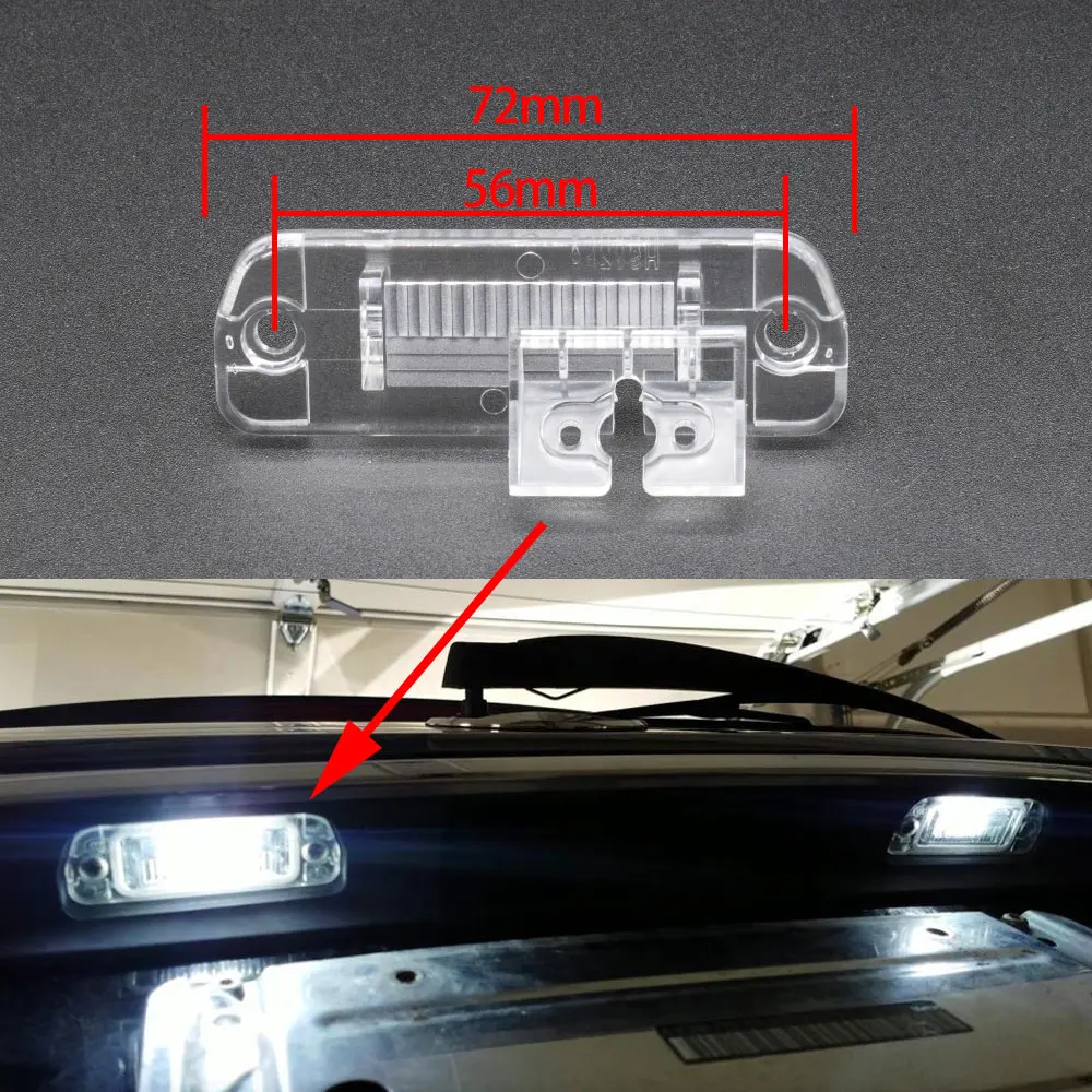 Car Rear View Camera Bracket License Plate Lights Housing Cam Holder For Mercedes Benz M class W164 2005-2011 R63 AMG 2007