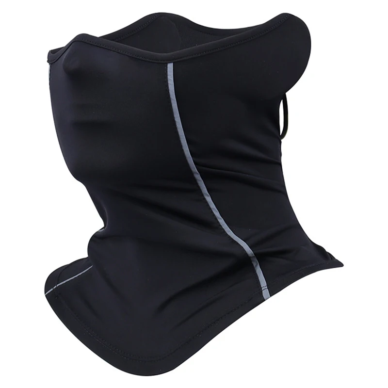1PC Summer Sunscreen Reflective Night Riding Half Face Mask Unisex Ice Silk Dust-proof Neck Collar Sports Full Head Cold Scarf