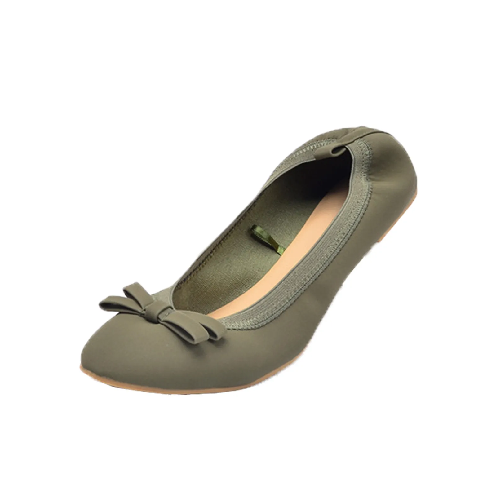 Bailamos Women Flats Ballet Shoes Square Toe Moccasins Thick Heel Flat Ballerina Shallow Shoes Casual Outdoor Slip On Flat