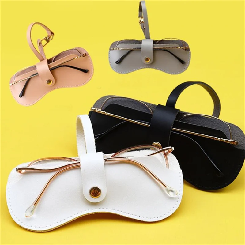 Portable Ultra-thin Glasses Case PU Leather Sunglasses Storage Box Simplicity Snap Eye Glasses Container Cover Eyewear Bags