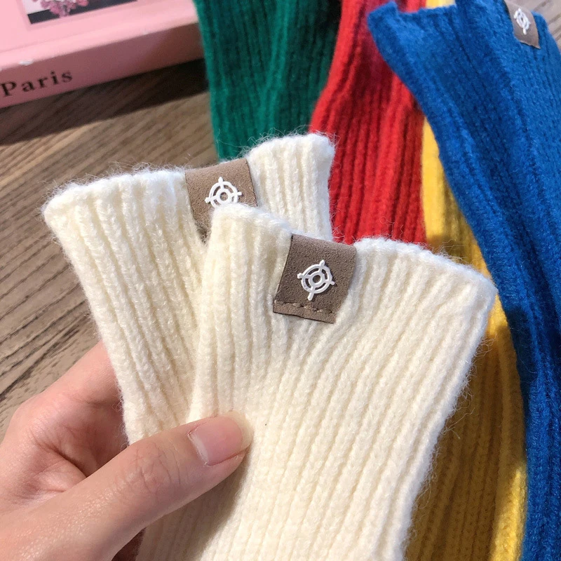 Women's Winter Gloves Cute 2025 new Plush Warm Riding Gloves Solid Gloves Womens Gloves Fluffy Work Kids Touch Screen skiing Gloves
