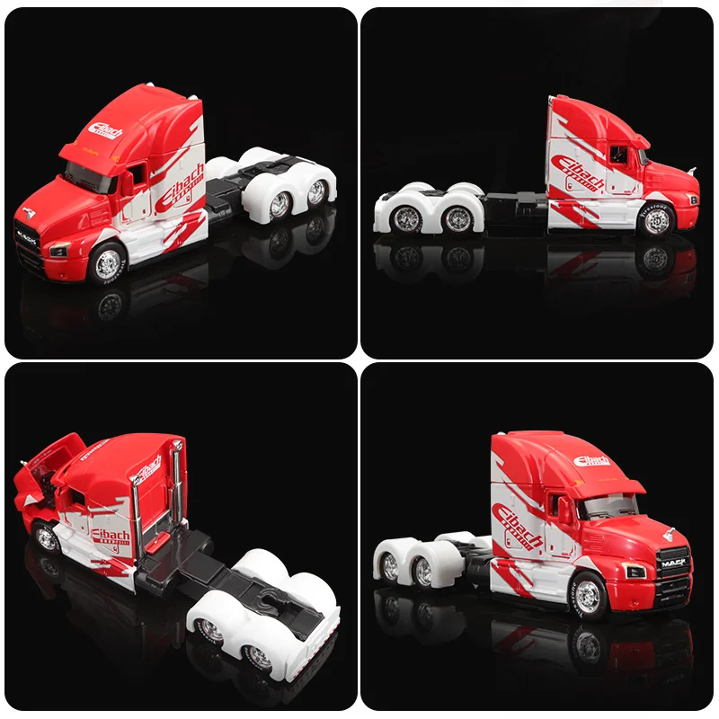 1:64 INTERNATIONAL Lonestar Alloy Truck Trailer Head Car Model Diecasts Metal Container Engineering Transport Vehicles Kids Gift