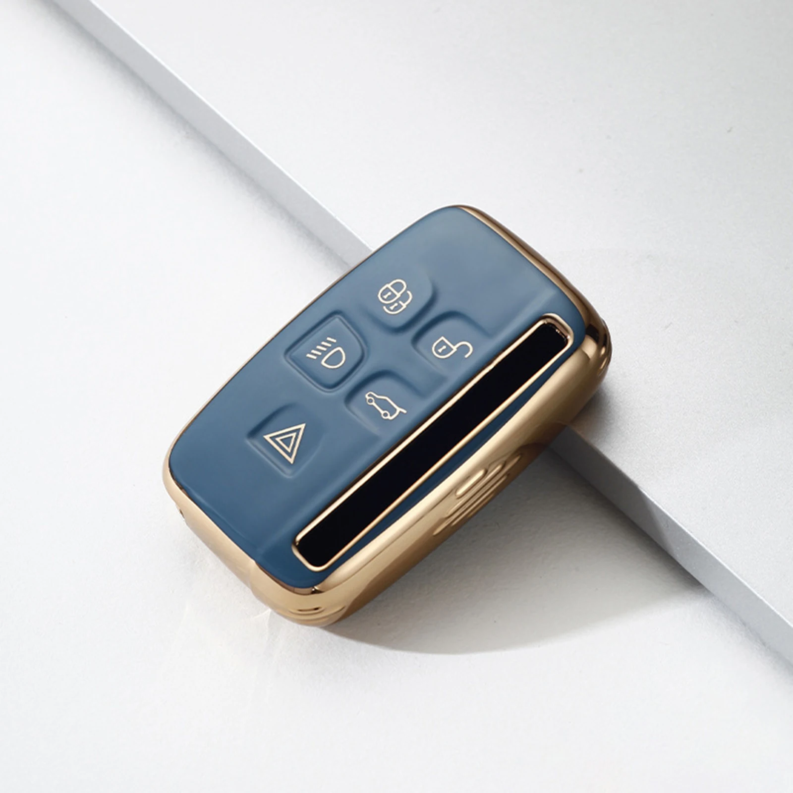 Car Key Premium PU Leather Car Key Case Cover Shell Fit for Land Rover Range Rover Discovery Evoque Sport Velar for Jaguar XE E-Pace H250113