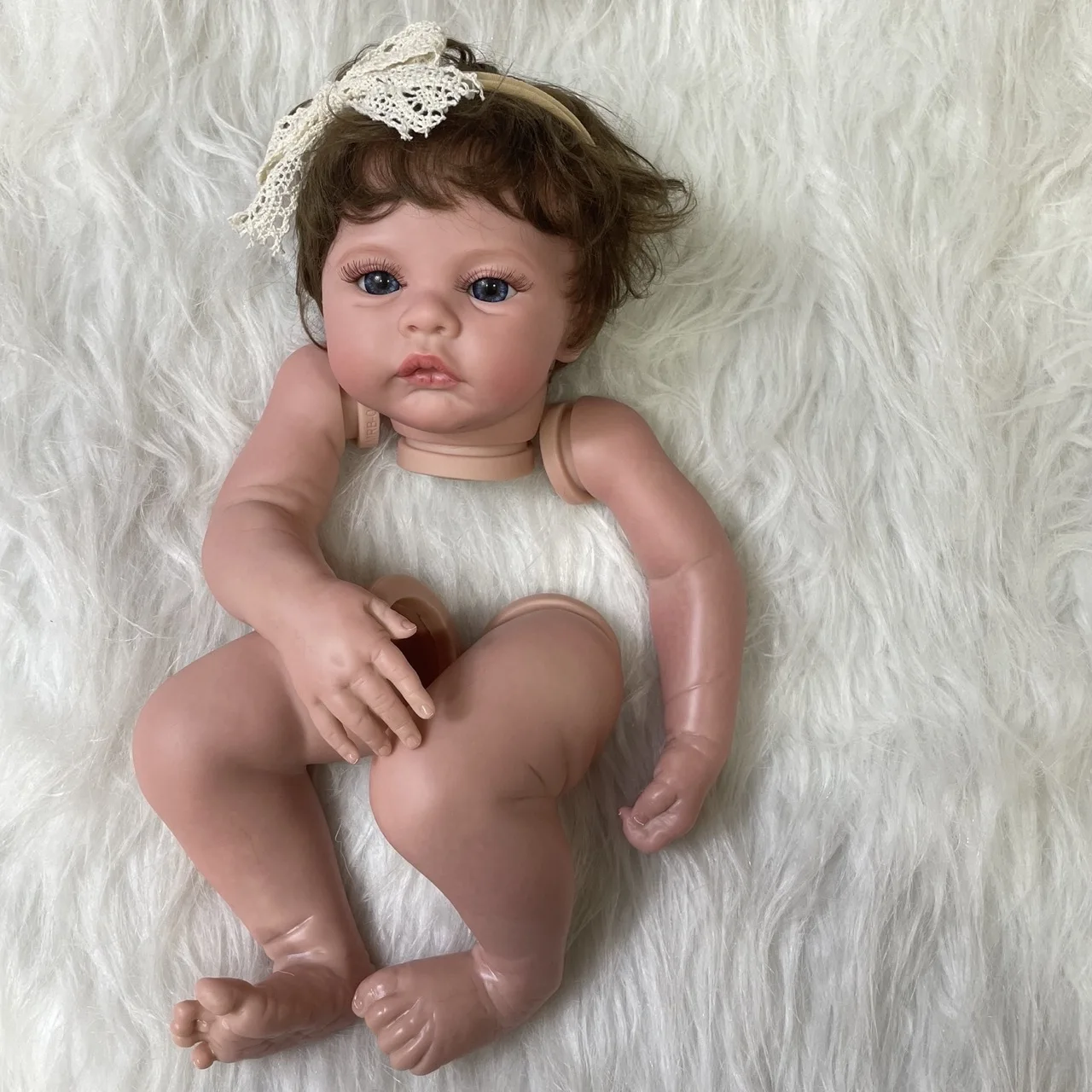 17Inch Already new Painted Reborn Doll Kit Meadow With Implanted Hair and Cloth 2025 Body Unassembled Handmade Doll Parts DIY