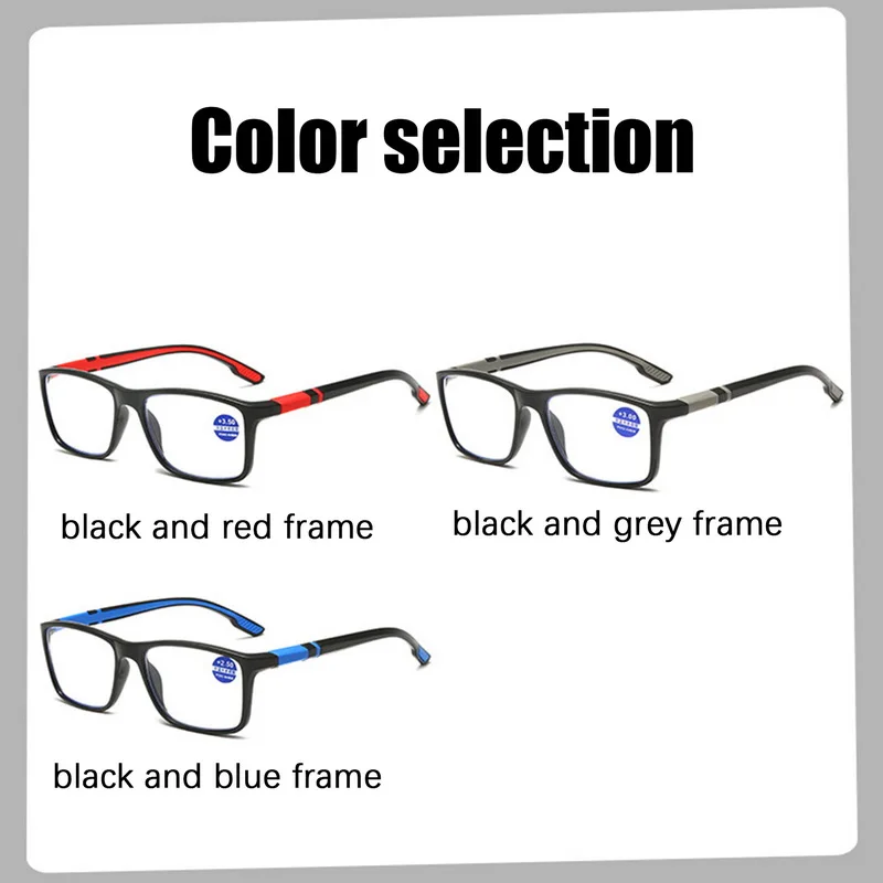 Portable Tr90 Reading Glasses Women Men Anti Blue Light Presbyopia Eyeglasses Bifocal Near Far Hyperopia Eyewear +1.5 ... 4.0