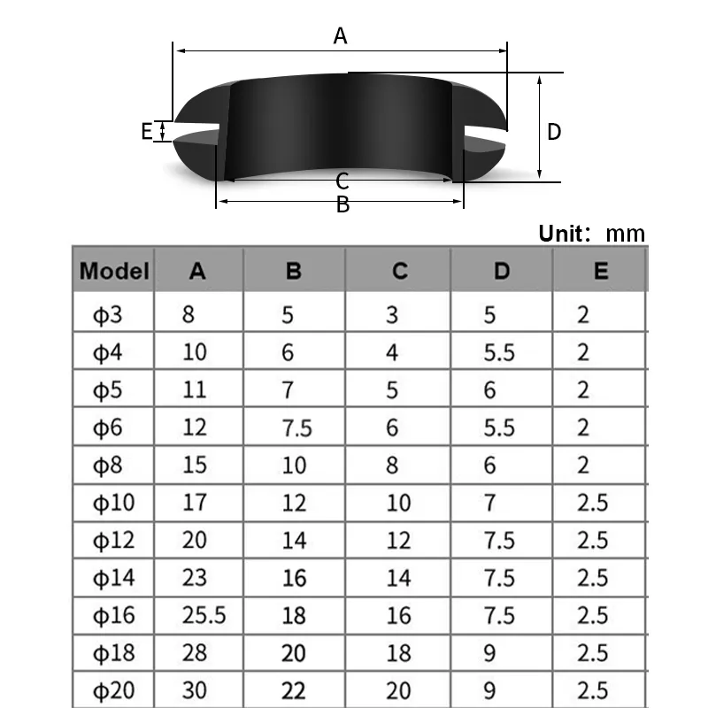 Black Rubber Seal Double Sided Protective Coil Out Hole Wire O-ring 3~80mm For Protects Wire Cable Hardware Tools Rubber Grommet