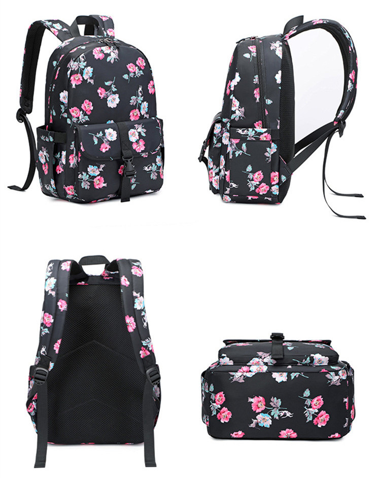 2pcs/set School bags for kids girls flower backpack schoolbag girl bookbag thermal lunch bag floral school backpack for girls