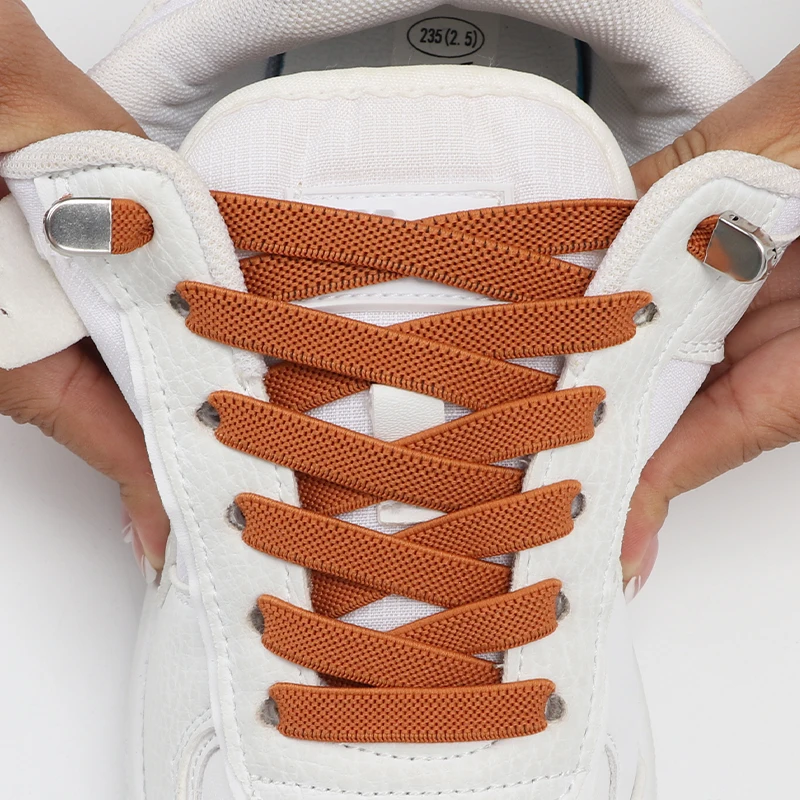 Elastic 2025 Laces Sneakers No Tie Shoe laces 8MM Widened Flat Shoelaces without ties new Kids Adult Sports Shoelace Shoes Accessories
