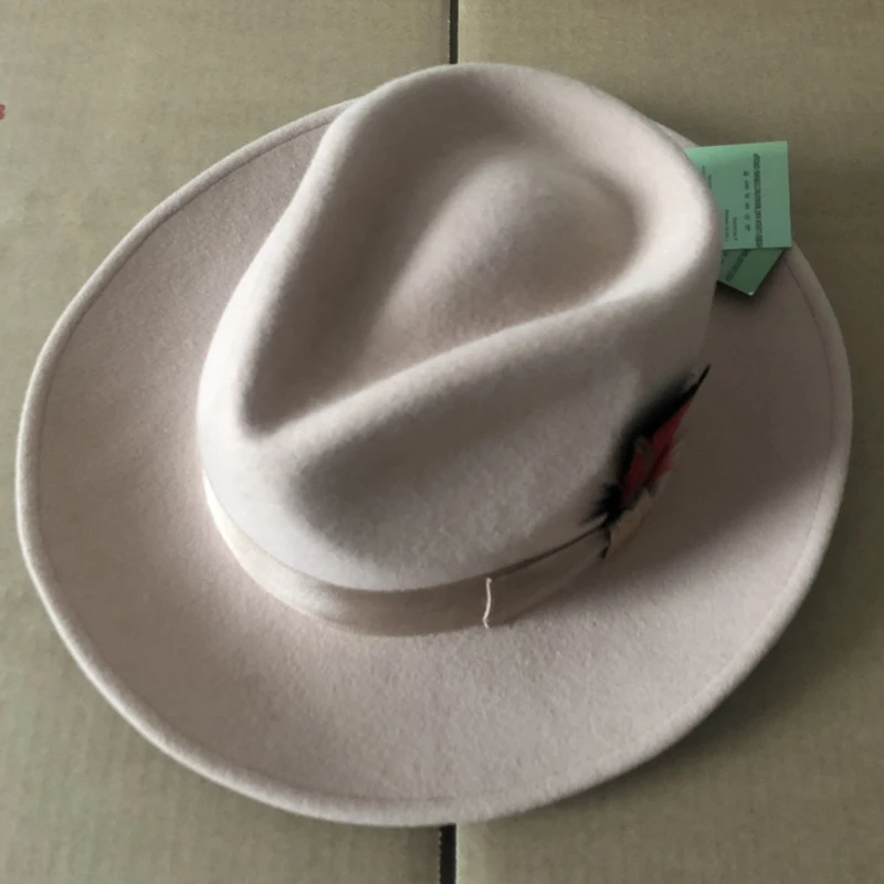 LIHUA Brand Fedora Hats for Men Women Australian Wool Felt Wide new Brim Hat , 2025 Thick Box Crushable Packable