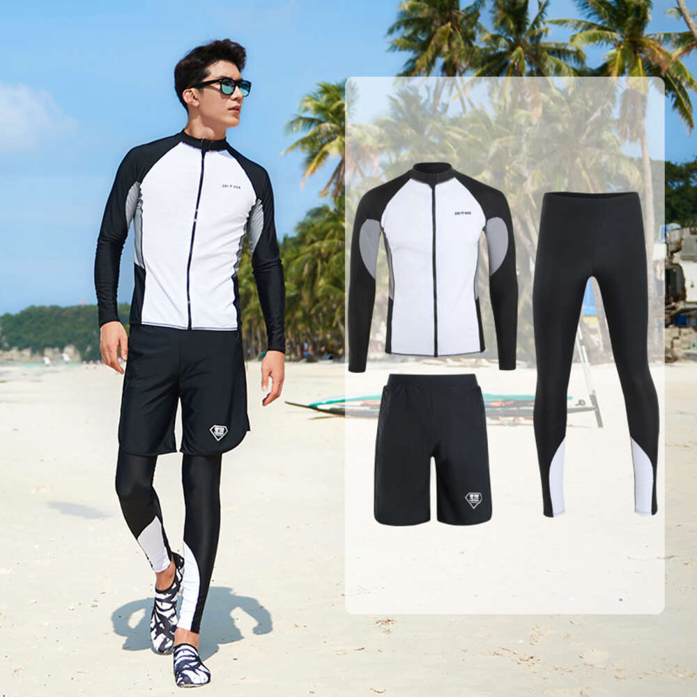 Ddmytiger New South Korean Couple Split Long Sleeved Sports Sunscreen Quick Dry Float Diving Mother Coat Swimming Suit H