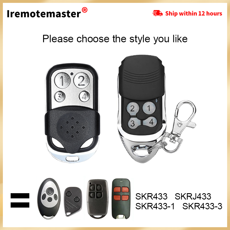 Replacement SEIP SKR J433 433-1 433-3 Garage Door Remote Control Gate Opener SKRJ433 new SKR433-1 SKR433-3 433MHz 2025 Rolling Code