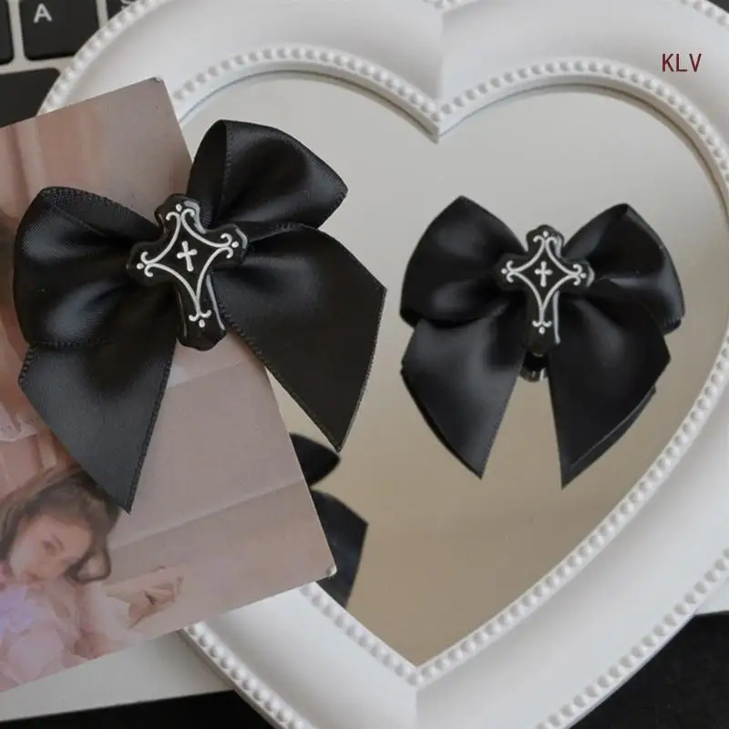 Spring Summer Hair Clip for Girl Hair Clip Halloween Punk Bowknot Hair Barrettes for Teenager Ponytail Decors