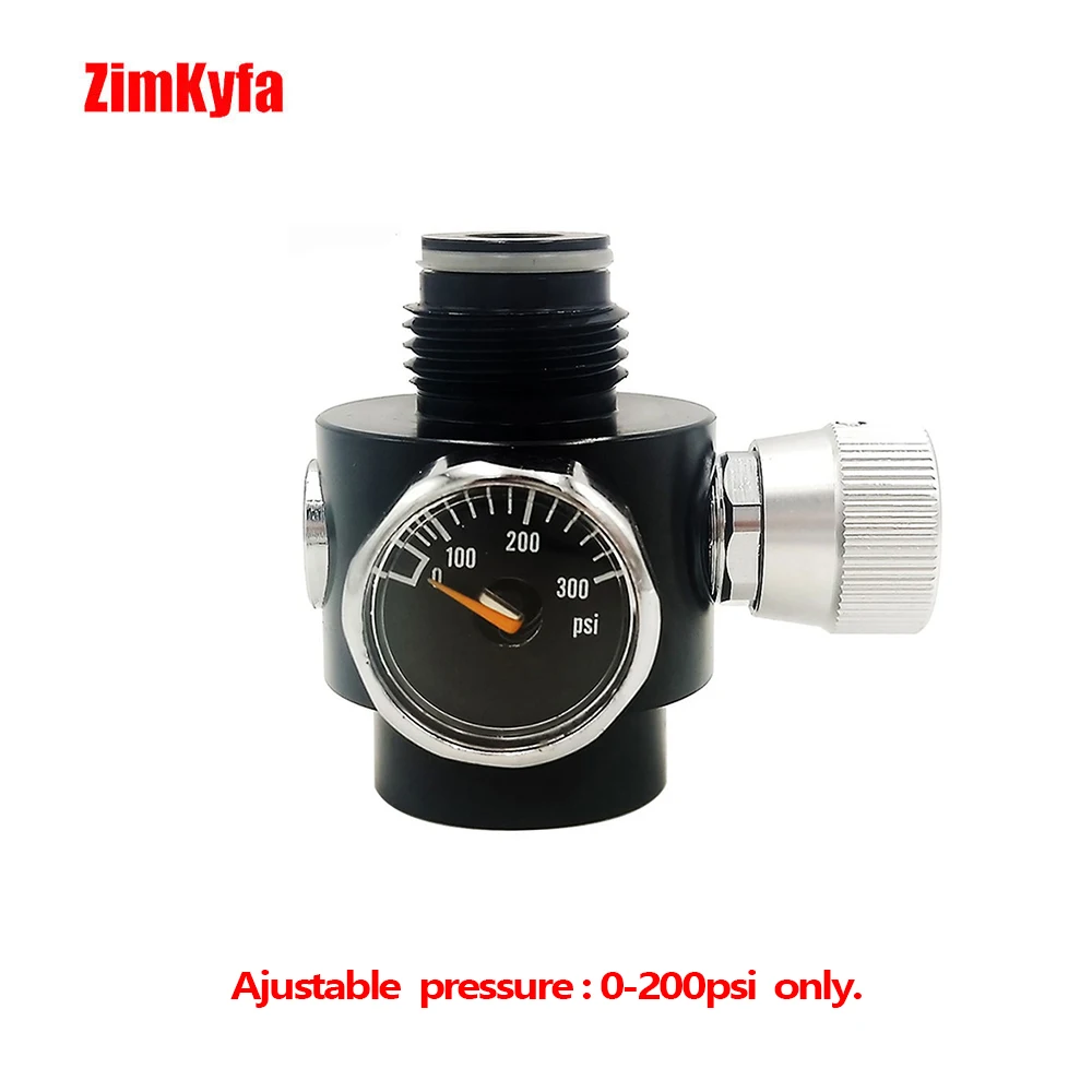 Air CO2 Pneumatic Regulator to 0.825"-14NGO Tank G1/2-14 Cylinder for Pressure Control Input 1500psi,Adjustable 0-200/0-800psi