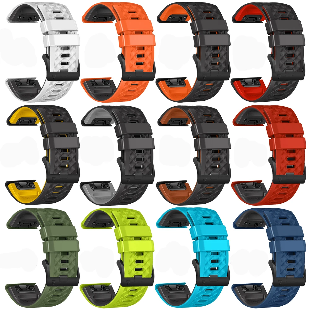 26/22mm Belt Strap For Garmin Instinct 2X Solar Watchband Silicone For Garmin Fenix 6X 6 Pro 5X 5 Plus 7X 7 3HR EasyFit Bracelet