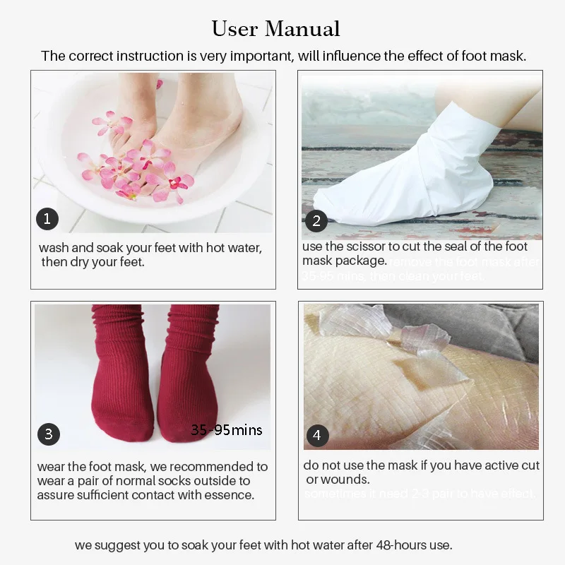 Lavender 2025 & VC Foot Peeling Mask Exfoliating Heels Calluses Remove Foot Patches Dead new Skin Remover Pedicure Socks Foot Care 1Pair