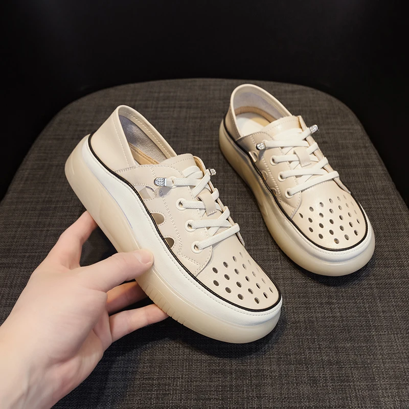Shoes Women Genuine new Leather 2025 Summer Flat Shoes Casual Loafers Slip On Women's Flats Shoes Moccasins Lady Driving Shoes