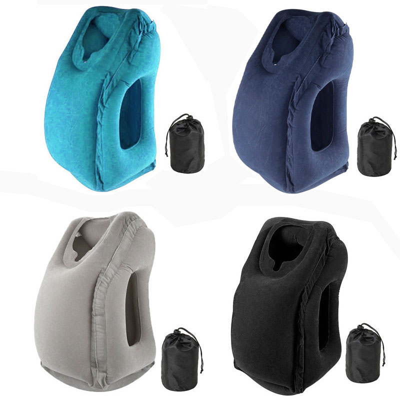 PVC Iatable 2025 Air Travel Pillow Portable Headrest Chin Support Cushions new for Airplane Plane Car Office Rest Neck Nap Pillows