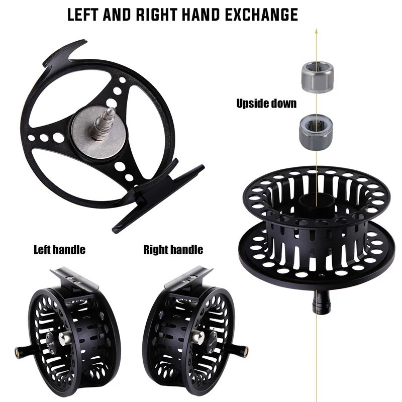 Fly Fishing Reel Aluminum Die Ice Fishing Reel Full Metal Casting CNC Fly Fishing Wheel 5/6 7/8 Fishing Accessories