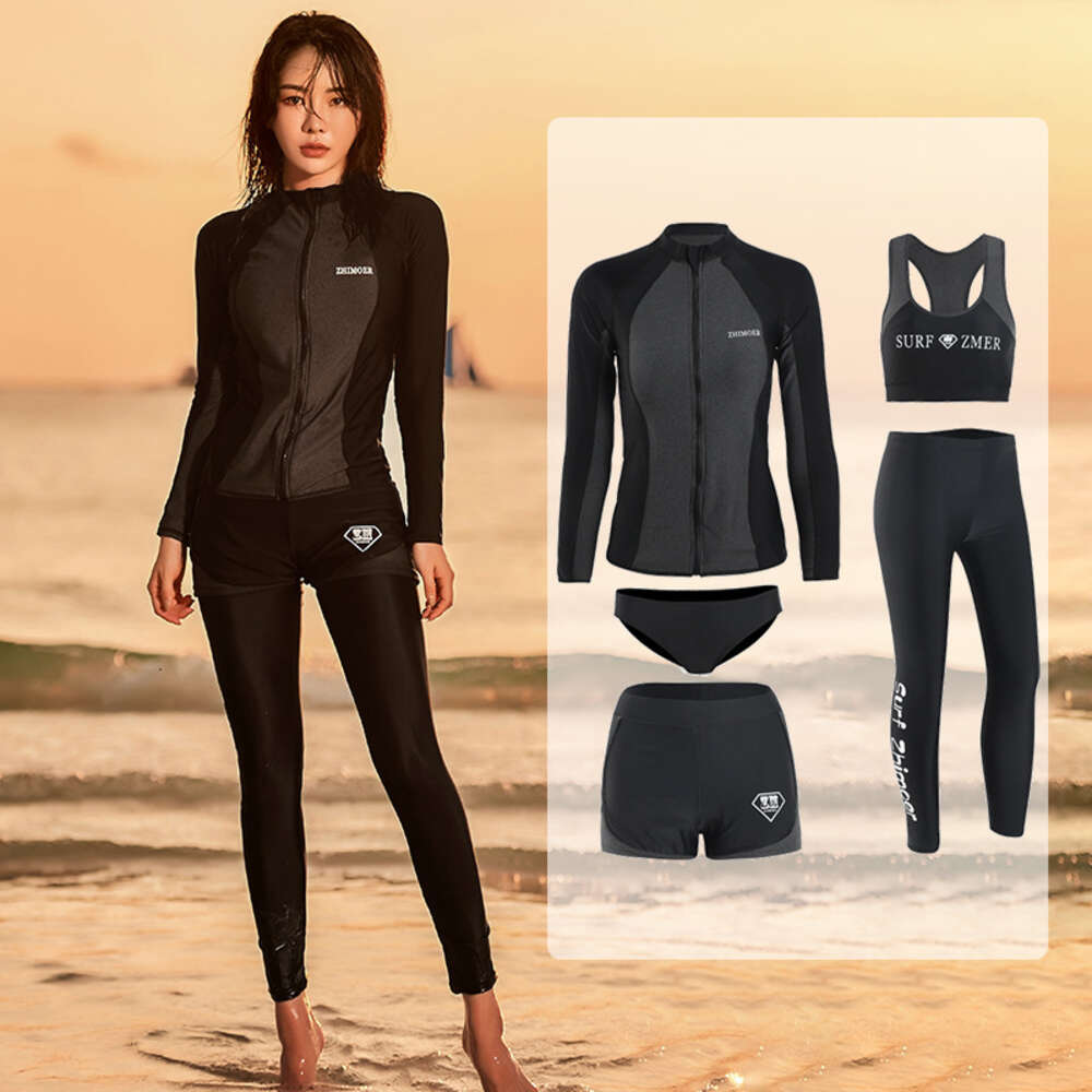 Ddmytiger New South Korean Couple Split Long Sleeved Sports Sunscreen Quick Dry Float Diving Mother Coat Swimming Suit H