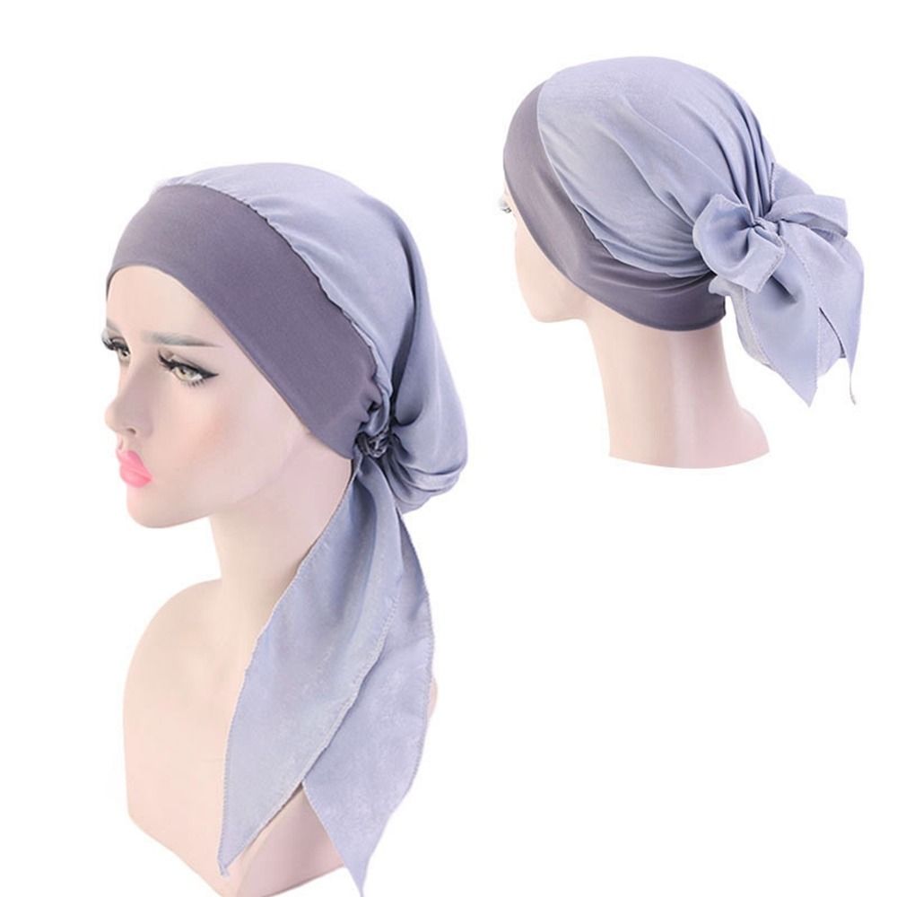 For Women Satin Silk Sleep Cap Hijab Scarf Headband Women Hat Turban Cap Silky Bonnet Head Scarf Elastic Hair Band