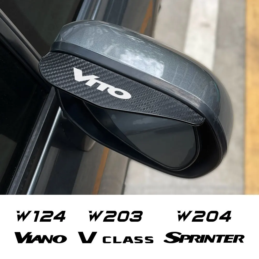Car Rearview Mirror Eyebrow Rainproof Cover For Mercedes W124 W203 W204 VITO Sprinter Viano V-Class R-Class Auto Accessories
