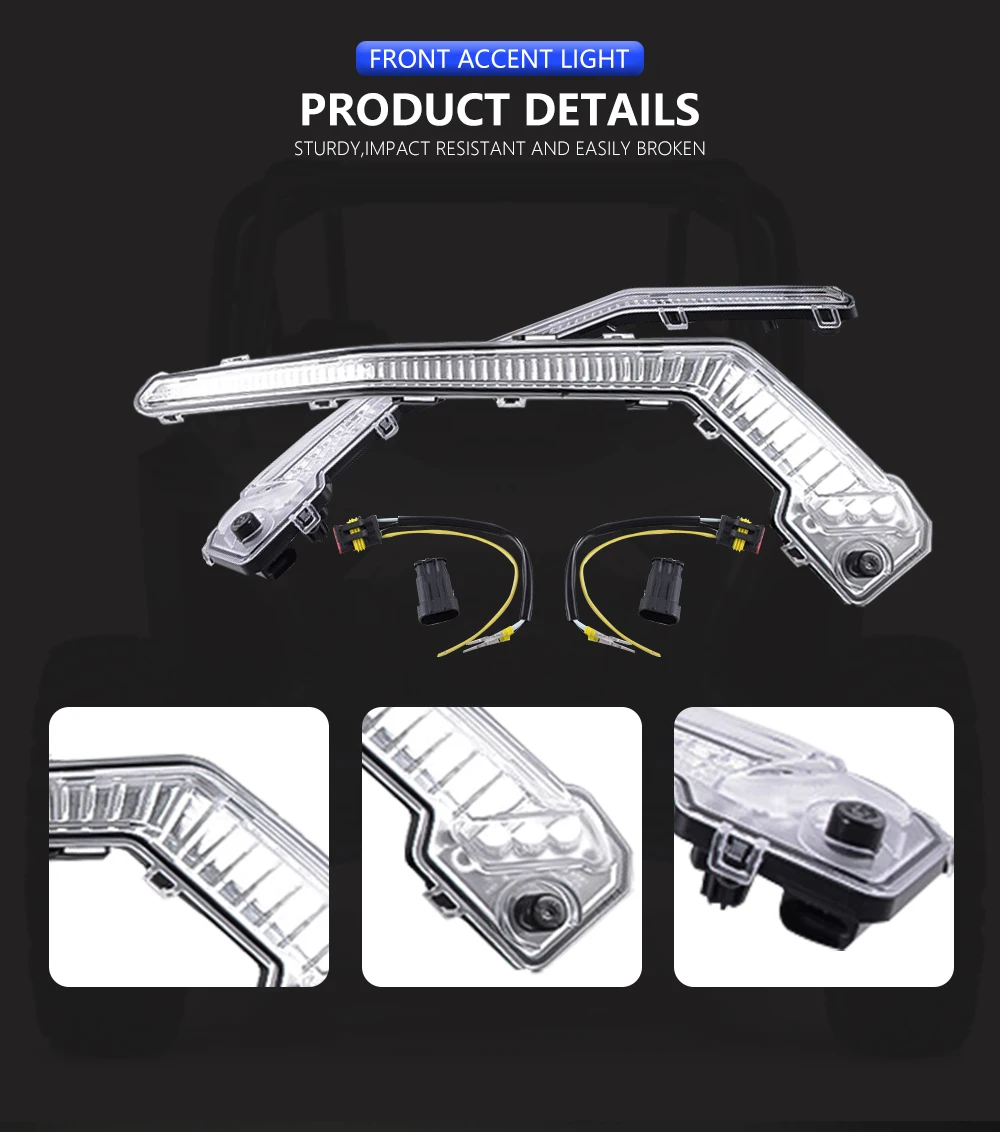 For Can-Am Maverick X3 XDS XRS Max Turbo R Trail Sport Max 2017-2022 LED Front Signature Light Amber Turn Signal Lamp