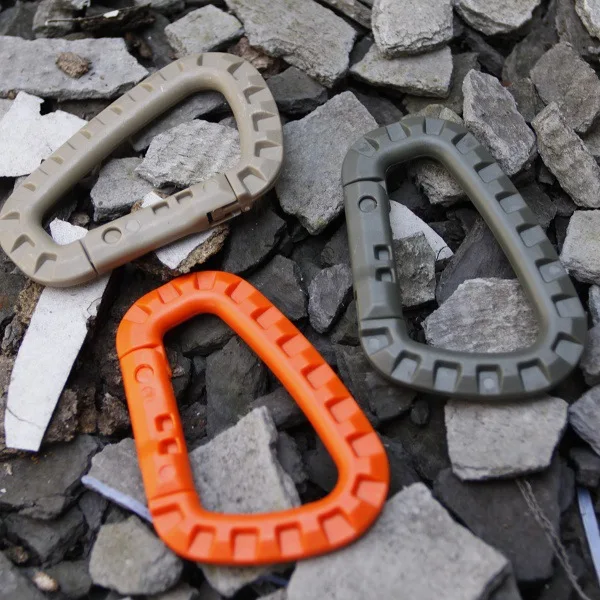 5 PCS Outdoor Plastic Carabiners Hanging Buckle Hook Keychain Bushcraft 2025 new Survival Tool
