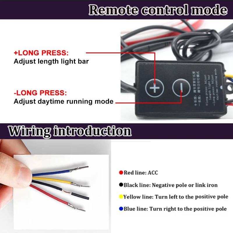 BLALION LED Daytime Running Light Scan Starting Car Hood Decorative Lights DRL Car Engine Hood Guide Decorative Ambient Lamp 12V