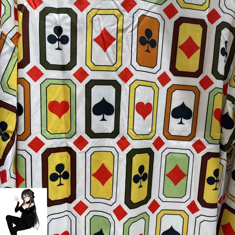 Colorful Poker Style Pattern Striped Hawaiian Loose Shirts Men Women Summer Holiday Seaside Clothes 240523