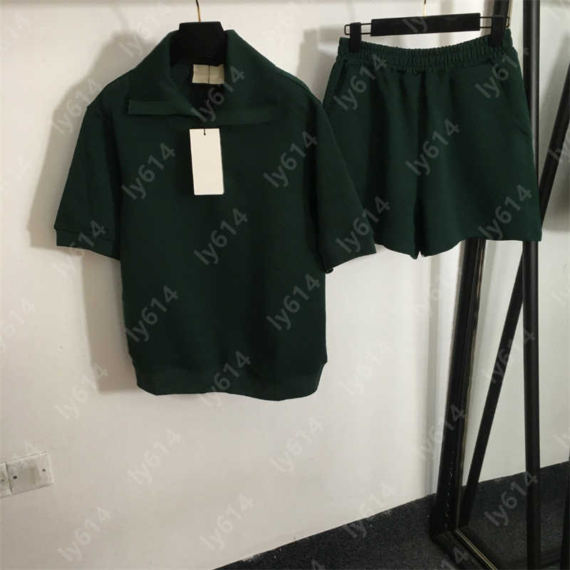 pijama style 2 piece set women tracksuit summer casual outfit Classic Pattern Print Lapel Short Sleeve Button Up Shirt With Matching Shorts womens des